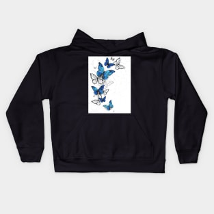 Flying Butterflies Morpho Kids Hoodie